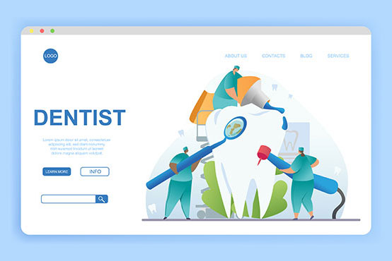 Dentist website graphic